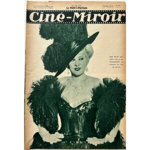 Gorgeous French Cine Miroir 1934 Mae West Magazine My Little Chickadee Hollywood